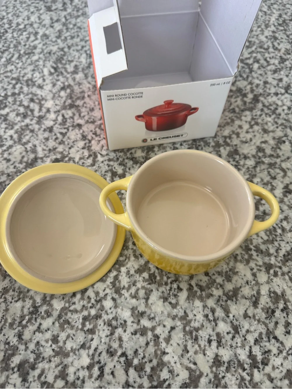 Pair of Le Creuset Soliel Mini Cocottes - Round Stoneware Casserole RARE